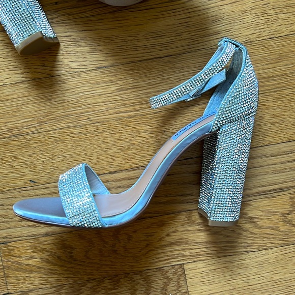 STEVE MADDEN Rhinestone Sandals Heels New Size 7.5 - Picture 4 of 10